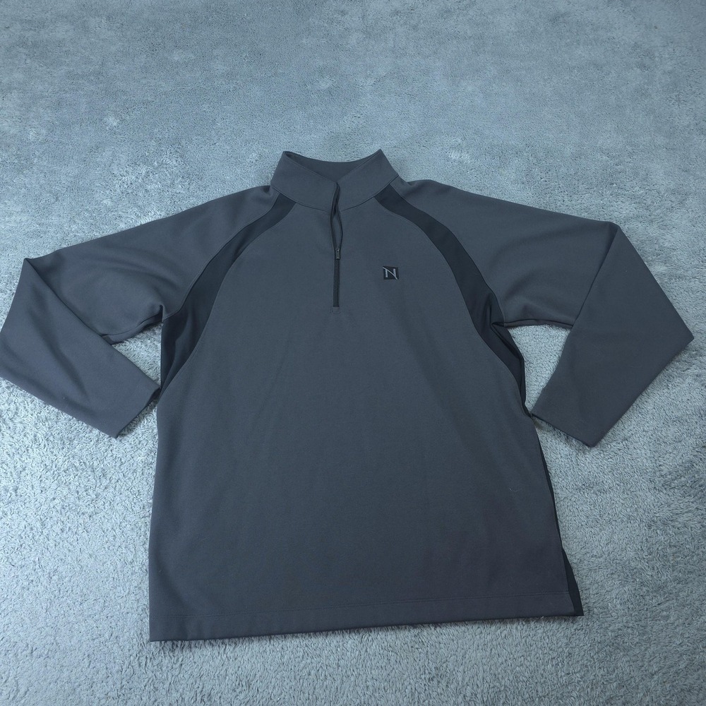 Nike Tiger Woods Collection Pullover Mens Large Gray 1/4 Zip Long Sleeve Golf